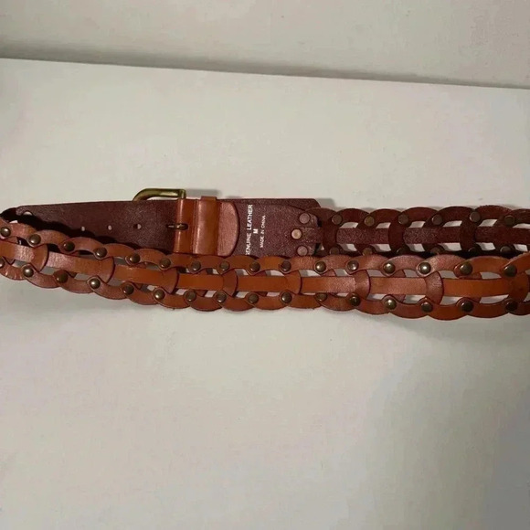 Genuine leather braided boho coastal cowgirl belt 36 - Picture 3 of 4